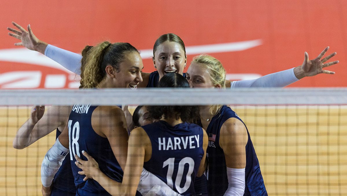 The 2024 Women's U21 team celebrates on court